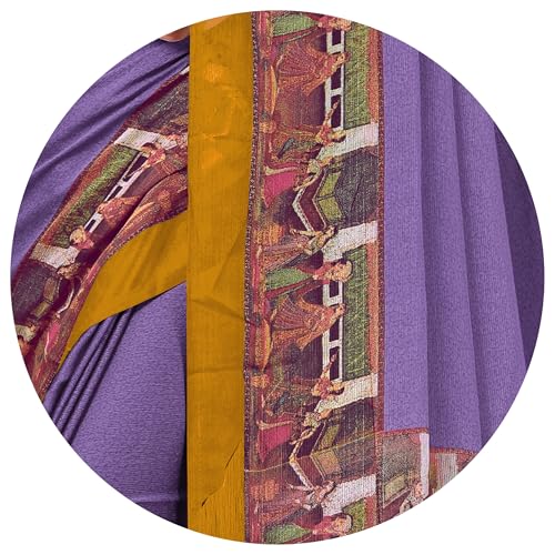 Image of MIRCHI FASHION Saree for Woman Chiffon Kalamkari Design | Professional Office Wear Lightweight Sari for All-Day Comfort with Blouse (Available in 15 Colors)