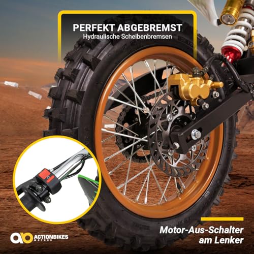 Pocket-Bike Actionbikes Motors Crossbike JC125 mit 4-Takt 125ccm Motor