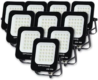 SILUMEN - Proyector LED exterior SMD de 20 W, IP65, color negro (paquete de 10), color blanco neutro 4200 K, 5500 k