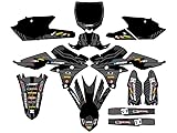 2014-2018 YZ 250 F 4-Stroke Mayhem Black Senge Graphics Complete Kit Compatible with Yamaha