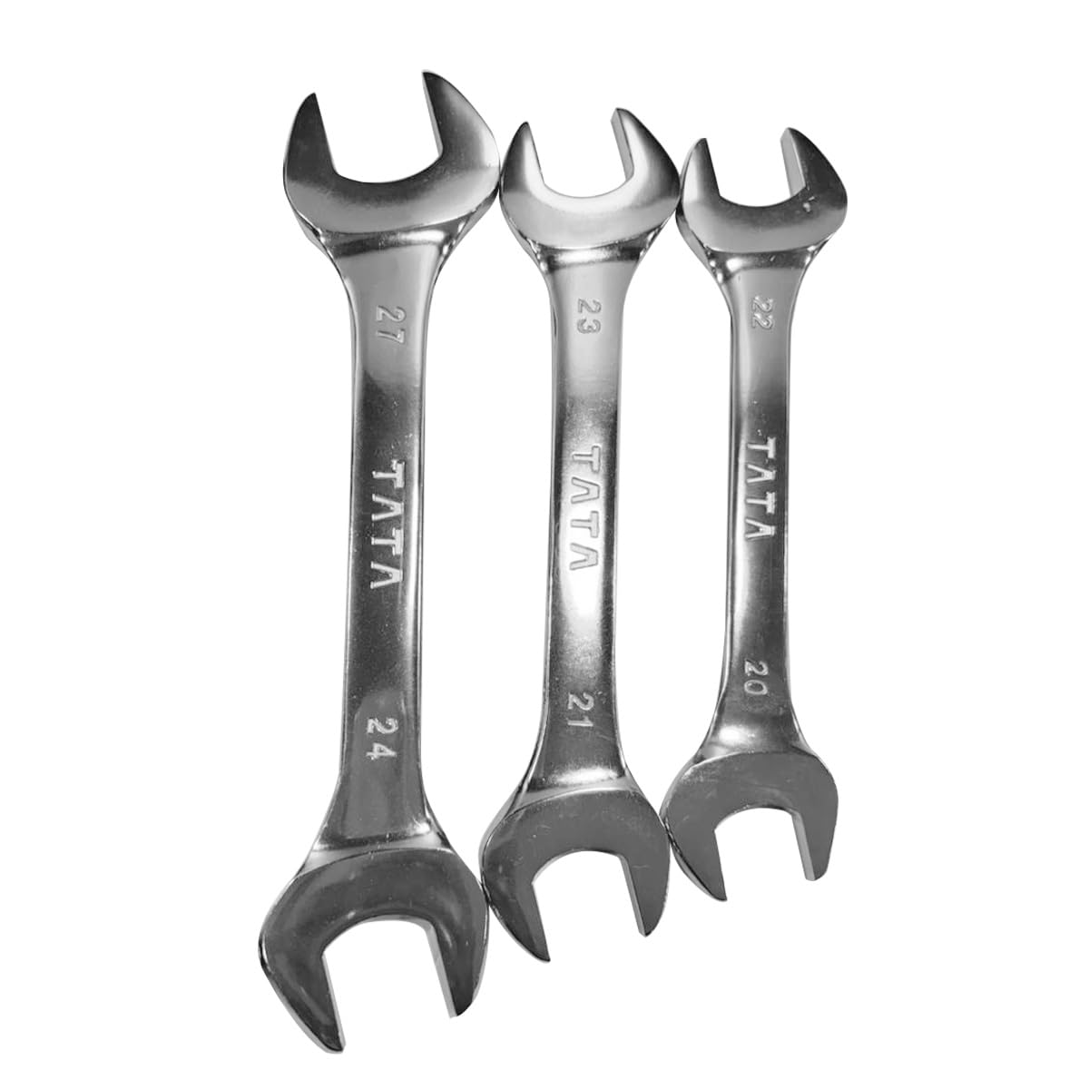 AGRICO TATA D.O.E. Spanner Set (12 Pcs) | Open Jaw Spanner Set/Wrench Set/Tool Kit Multipurpose Home Use and Professional Spanners Corrosion Resistant Chrome Plating DOE Jaw Spanners | Chrome Finish