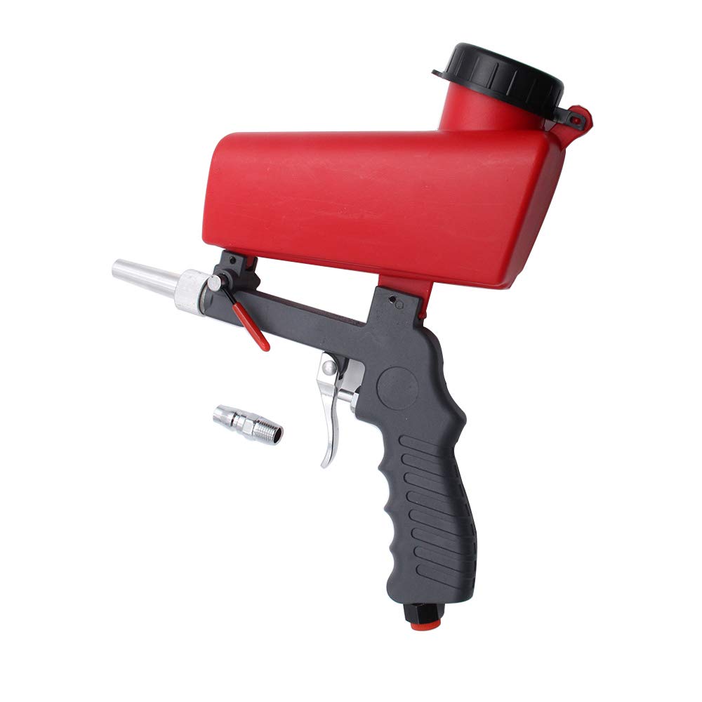 NUZAMAS 21lbs 700 cfm Sandblasting Gun Gravity Feed Air Sandblaster, Portable Speed Blaster Sand Spray Gun Sandblaster Abrasive Sprayer