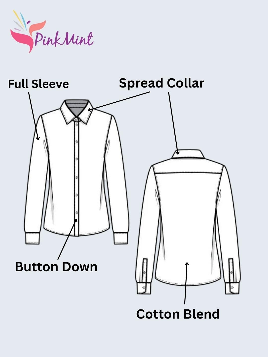 Pinkmint Camicia formale da uomo in misto cotone, casual, a maniche lunghe, tinta unita, camicia formale da uomo (confezione da 1)