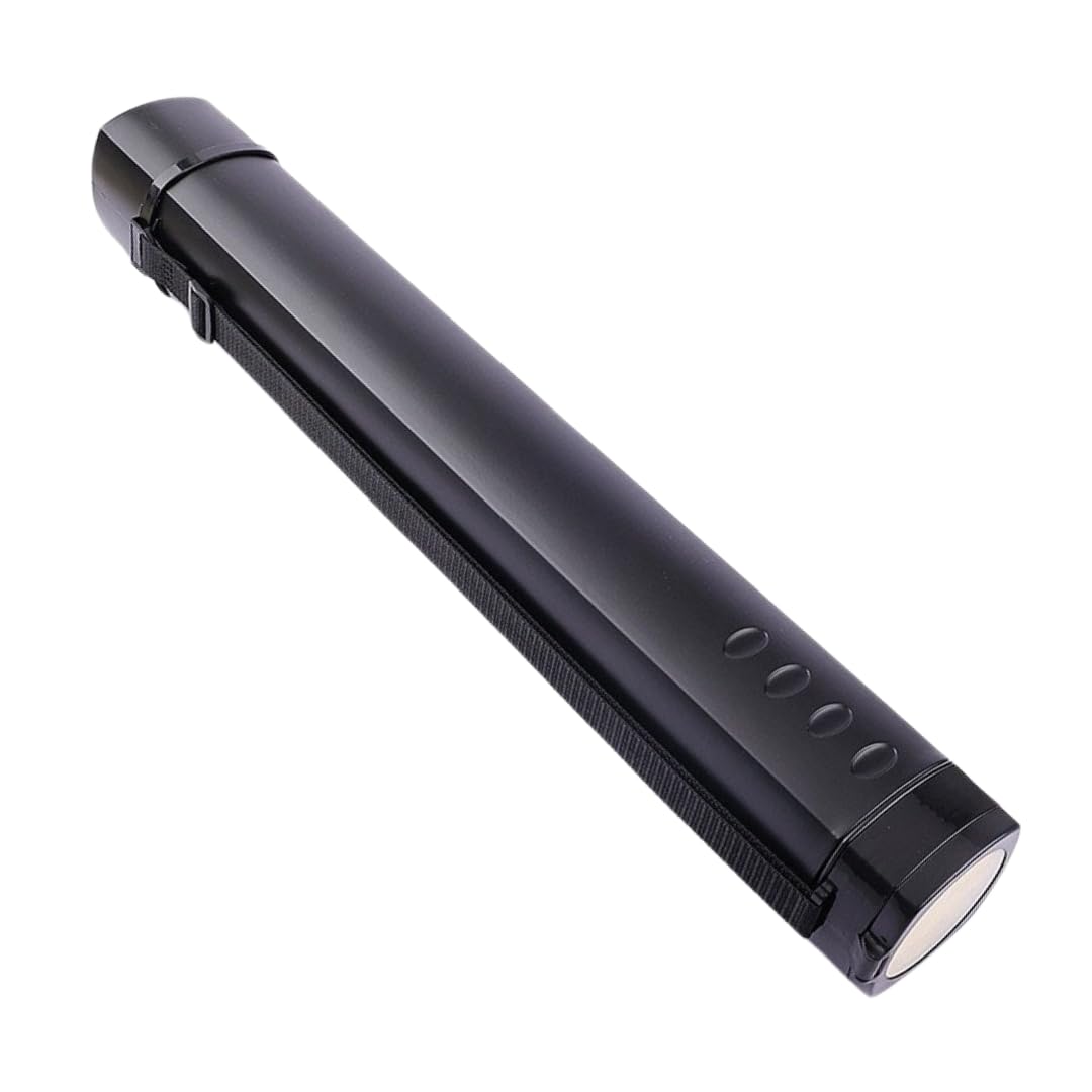 Poster Case Rectangular Tube Expandable 62~104cm Drawing Drafting Adjuster Waterproof Dustproof Rainproof A0 B0 A1 B1 Compatible Black Architect Designer Sales Material Transport