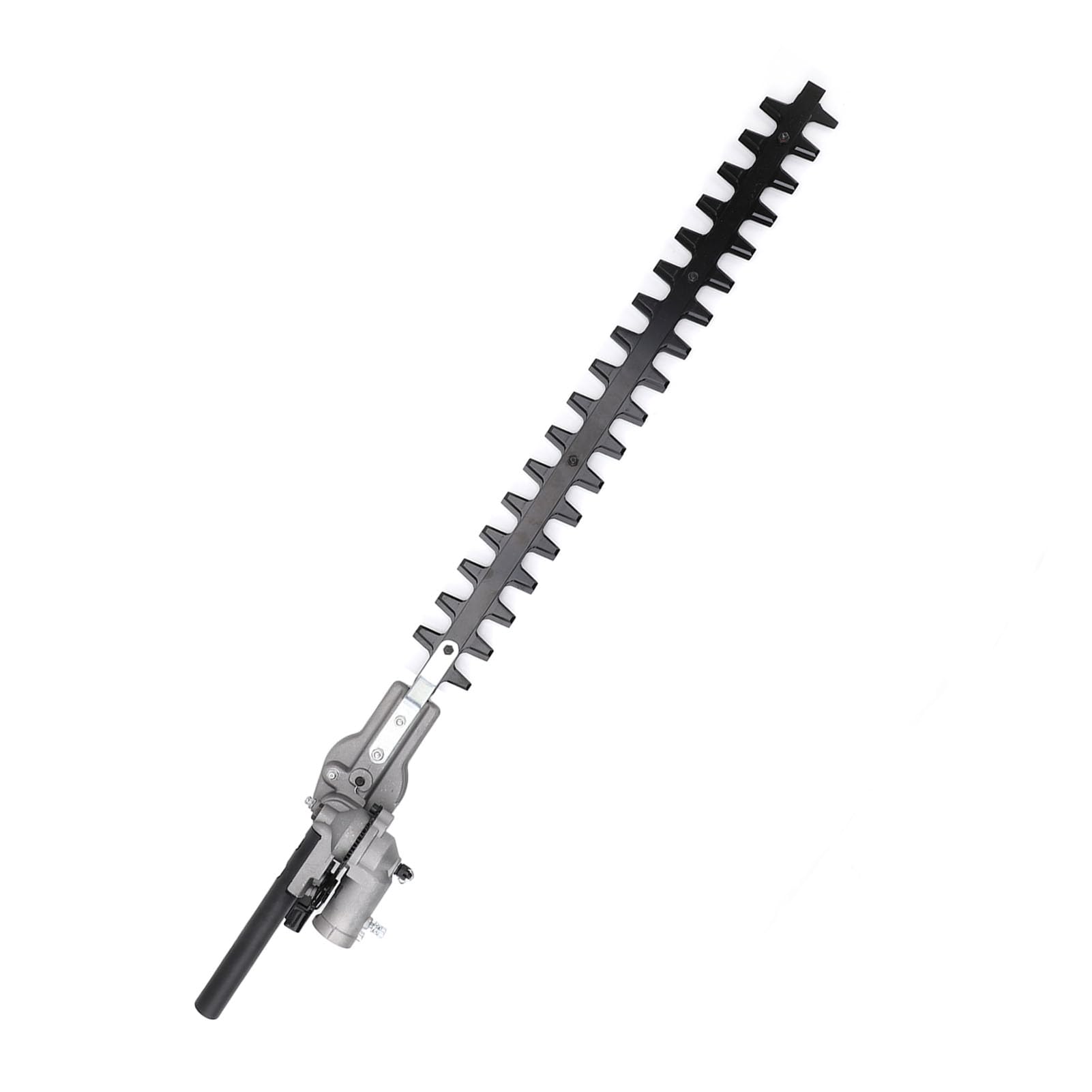 Wakects Cabezal de Cortasetos, Poste de Acero Al Manganeso Accesorio para Cortasetos Hoja de 55 Cm Cabezal de Corte Multiángulo de 9 Estrías para Recortar Setos Arbustos Usuarios de Jardín (26*ñame)