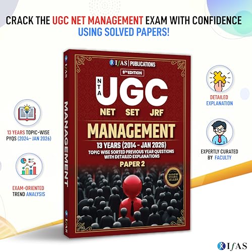 Image of UGC NET Management Book 2026 | 13 Years Previous Year Solved Papers ( 2014 - Jan 2026 ) with Detailed Solutions | Topic wise Paper 2 PYQ Book for UGC NET Management Exam | IFAS