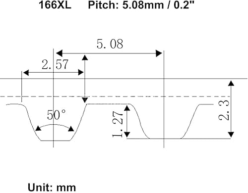 Miniatura 6 de uxcell 162XL - Poleas de correa dentada de goma 0394in de ancho