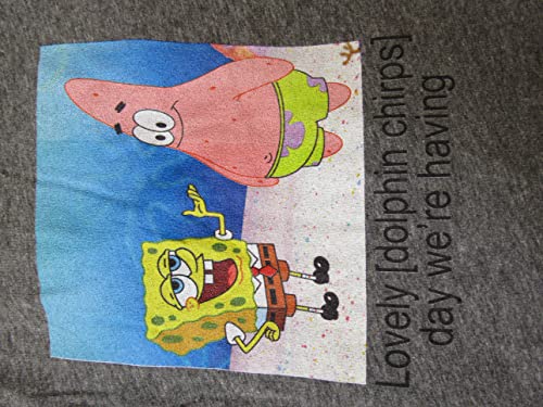 Mens Spongebob Squarepants Dolphin Chirp Screen Short Grey Sleep Pajama Pants2
