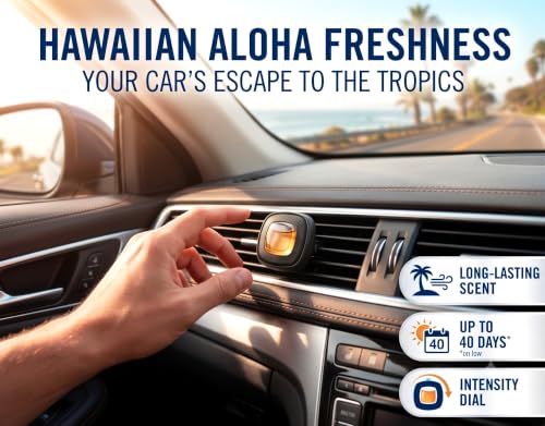 Image of Febreze Odor Clear Car Vent Air Freshener Clip, Hawaiian Aloha 0.06 Fl.Oz - 8 Pack