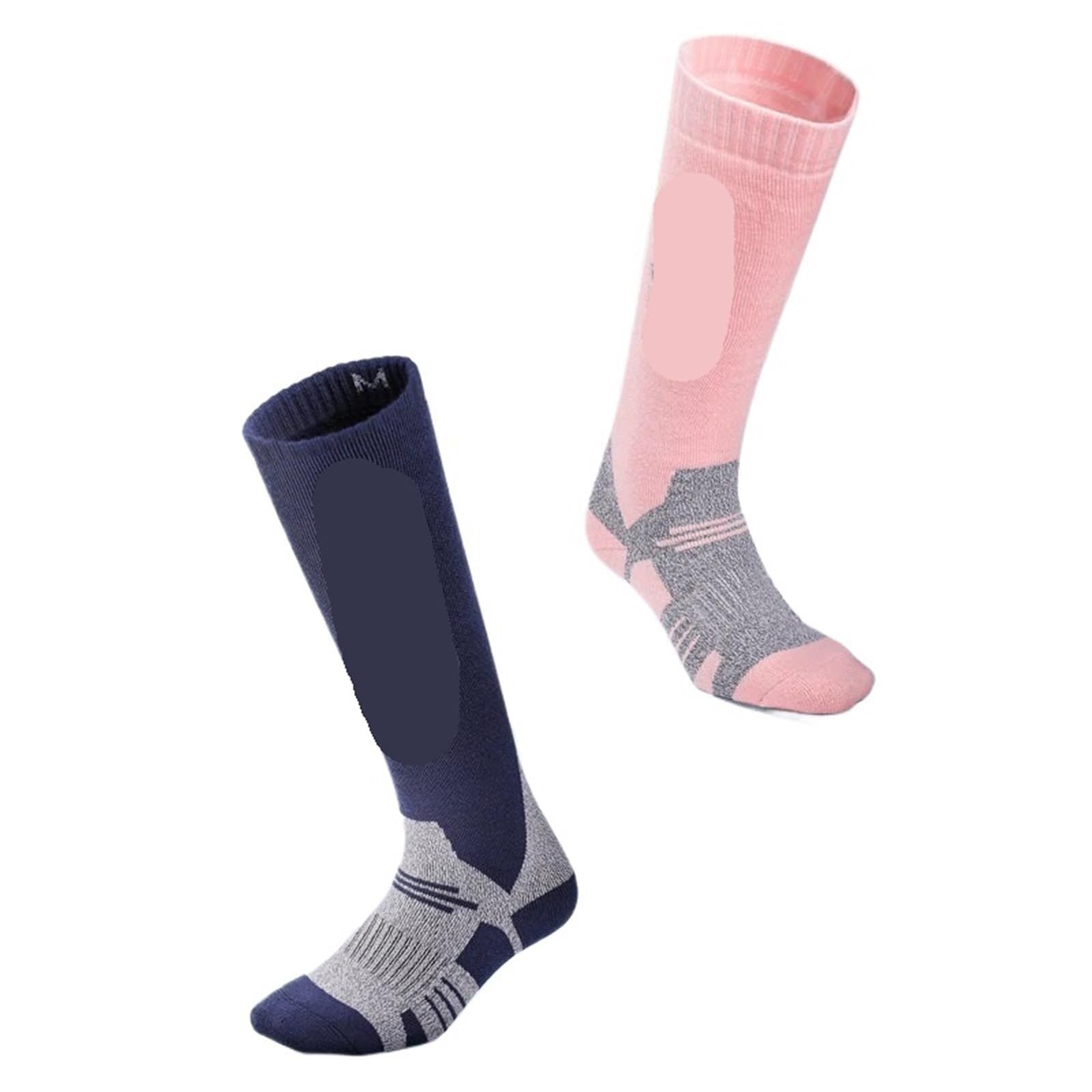 Calze Termiche, 1 Paio di Calzini da Sci Invernali Uomo e Donna, Termici, Caldi(Black,S (3437))