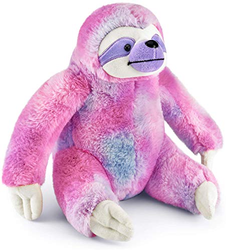 Mousehouse Gifts - Oso Perezoso de Peluche de Color Rosa y Morado Pastel - Suave - 25 cm Cover