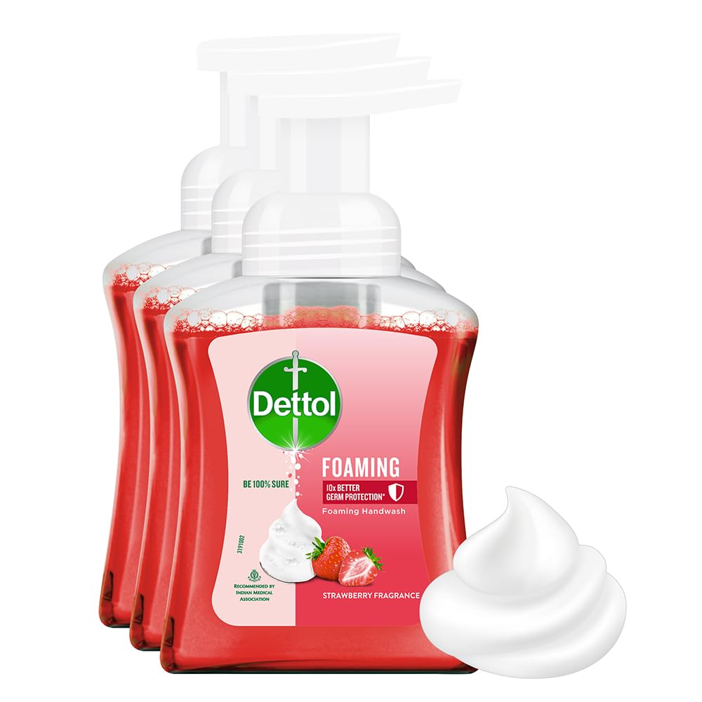 Dettol Foaming Handwash Pump - Strawberry (Pack of 3-250ml each) | Rich Foam | Moisturizing Hand Wash | Soft on Hands (B096Y2PTC1) Amazon Price History, Amazon Price Tracker