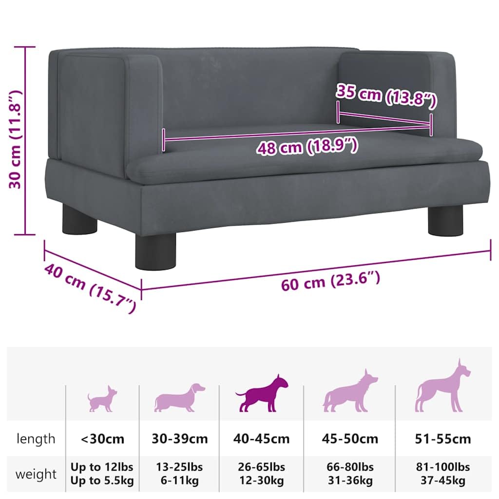 Cuccia per cani in velluto con imbottitura in schiuma, rivestimento antiscivolo, rimovibile e lavabile, ideale come divano, cuscino, cuccia per animali domestici, per interni ed esterni