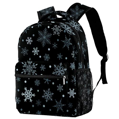 Sac à dos de voyage avec imprimé flocons de neige pour homme et femme voyageur