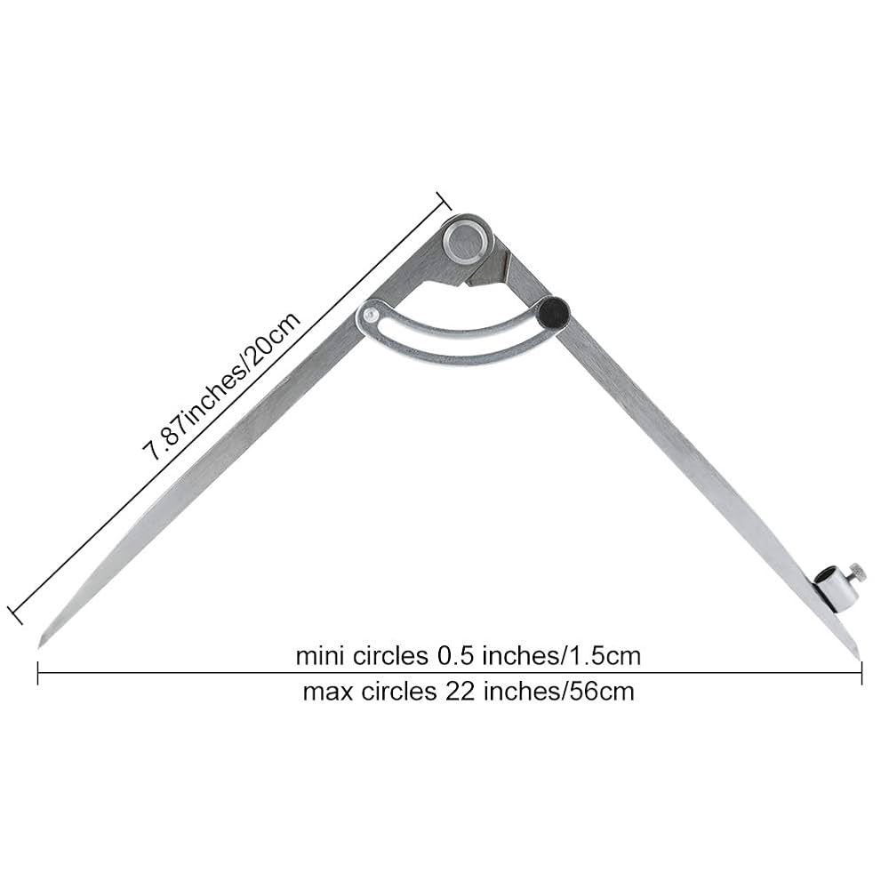 Rayong 8 Inch Professional Woodworking Compass Large Compass Drawing Compass Scribing Compass With Wing And Pencil Holder For Geometry,Drawing,Drafting-Perfect Pencil Compass For Carpenter