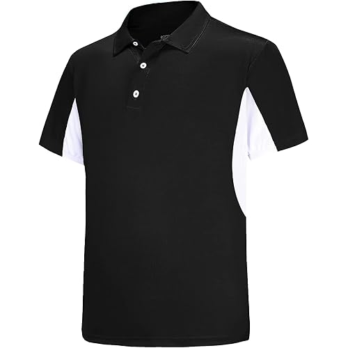 MOHEEN Men's Moisture-Wicking Golf Polo Shirts - Sun Protection Dry Fit M-7XL