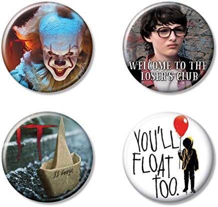 Ata-Boy Stephen King's It Movie Assortment Set of 4 1.25" Collectible Buttons