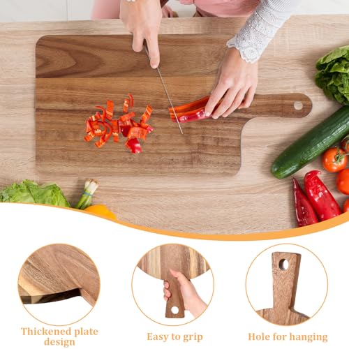 Set de 2 Tablas de Cortar de Madera con Mango miniatura 3