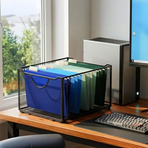 Boîte dossiers suspendus contre le désordre de bureau bac acier empilable - 3