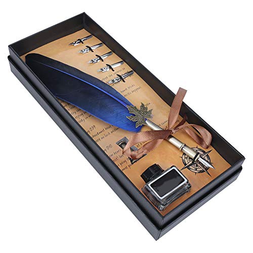 RiToEasysports Calligrafía Elegante para Pluma de Tinta Veer en una Caja de, Herramienta de Escritura Ideal para Artículos de Oficina, Suministros Escolares (BLUE)