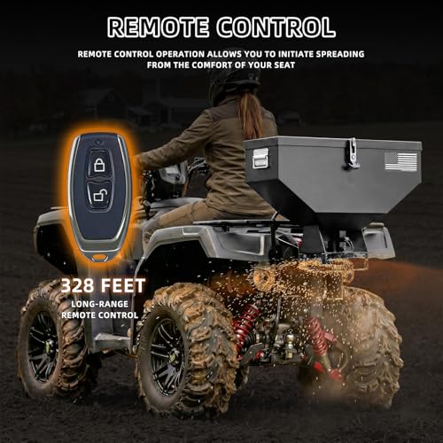 Image of 200lb ATV Seed Spreader, 12V Adjustable All Season Spreader