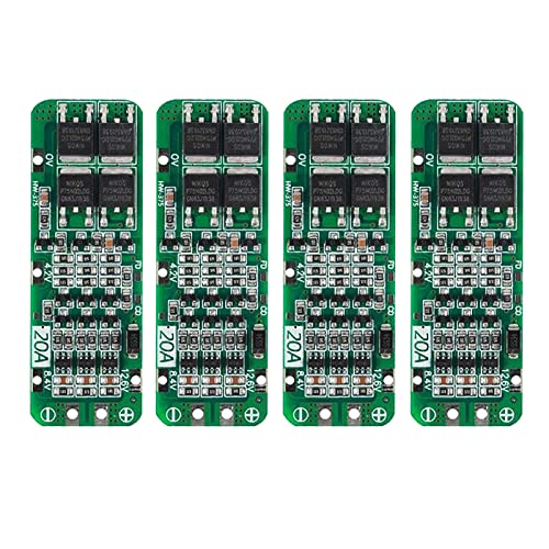 DIANN 4pcs 3S BMS 18650 Lithium Battery Protection Board Li-ion Charger Protection Module 12.6V 20A...