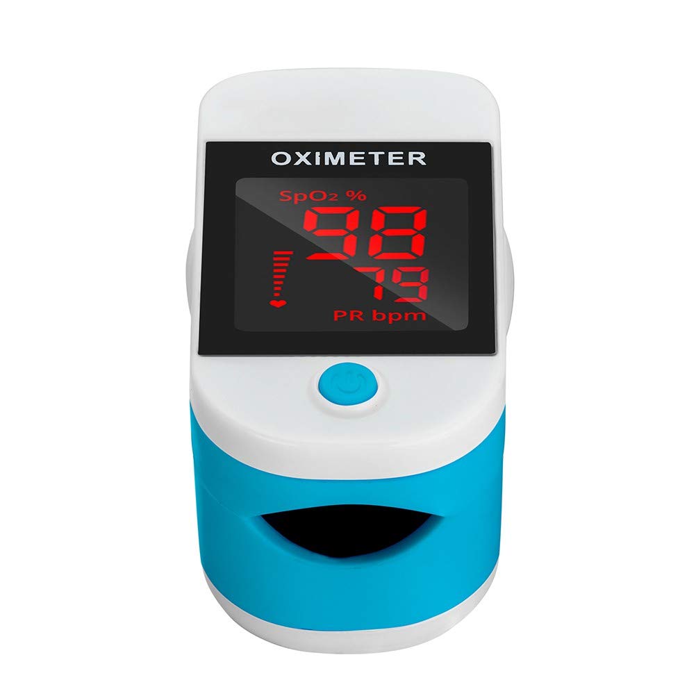 Pulsossimetro da Dito,Portatile Saturimetro con Display LED Ossigeno Saturimetro Monitoraggio Cardiofrequenza per Saturazione di Ossigeno e Frequenza del Polso