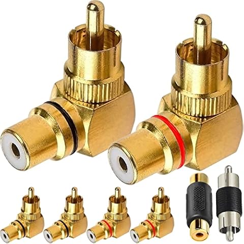 Xiatiaosann 90 Degree RCA Adapter Set Cover