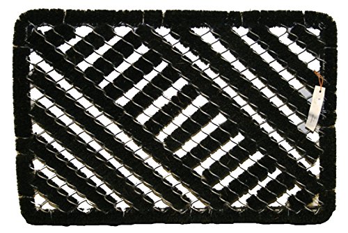 Kokos Drahtgittermatte, Fußmatte mit Draht Geflecht, Drahtgitter Kokosmatte Maße 60 x 40 cm,...
