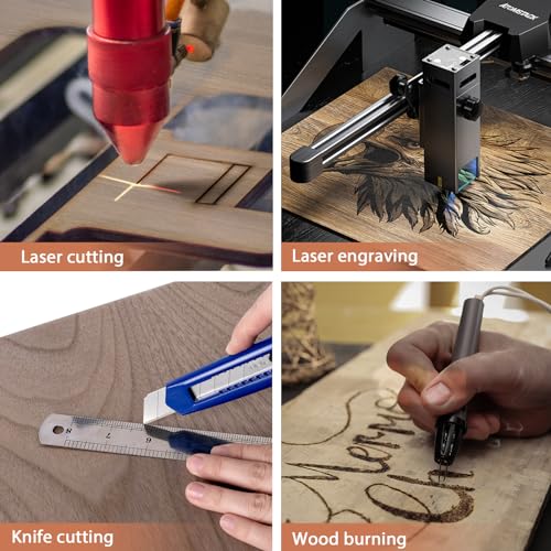 Vkiza WP10P 10 Pack Walnut Plywood Sheets 12X12X1/8 Inch,3Mm Plywood thumb #3