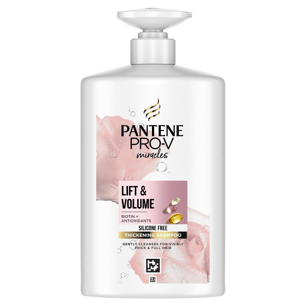Pantene Pro-V Lift & Volume Haarverdickendes Shampoo mit Biotin, Silikonfrei 1000ml Pumpspender. Pro-V Miracles Shampoo, Angereichert mit Antioxidantien. Sichtbar Volleres Haar