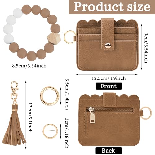 Image of Wristlet Wallet for Women with Keychain - RFID Card Holder Small Wallet Wristlet with Key Ring