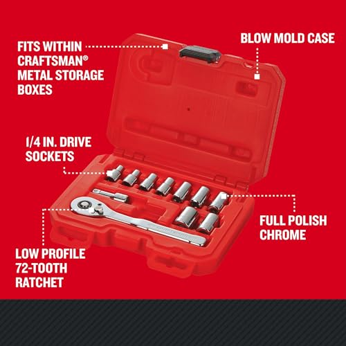 CRAFTSMAN 11-Piece SAE 1/4 Inch Drive Tool Set