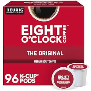 Eight O’Clock Coffee The Original Keurig Single-Serve K-Cup Pods, Medium Roast Coffee, 96 Count (4 Packs of 24)