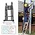 Telesladder Almighty Telesladder with Hinge, 4.8M/ 6.5M/ 7.2M/ 8M Tall Retractable Ladders, Engineeladder for Home Outdoor Electrical Work/6.42M/21.1Ft
