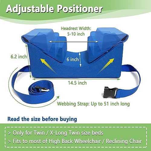 AOSSA Neck Stabilizer Pillow for Sleeping Upright, Head Cradle Pillow, After Surgery Positioning Pillows for Adults Elderly, Bedridden Neck Support Wedge for Bed, Head Positioner, Face Up Pillow