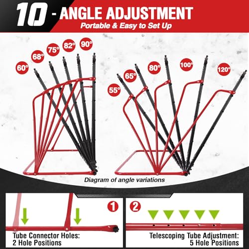 ZEALFEEL 10-Angle Soccer Rebounder Net