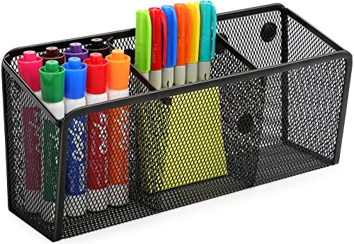 MaxGear Magnetic Pen Holder, Mesh Organizer Caddy, Pencil & Marker Storage for Desk, Extra Strong...