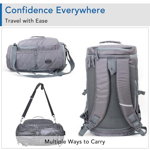 Image of Hexagon Laptop Backpack for Men Laptop Bag 15.6 inch 2-in-1 Rucksack & Duffle Bag with Shoe Compartment Versatile Travel Backpack for Gym, Work, and Weekends Bags for Men 45L