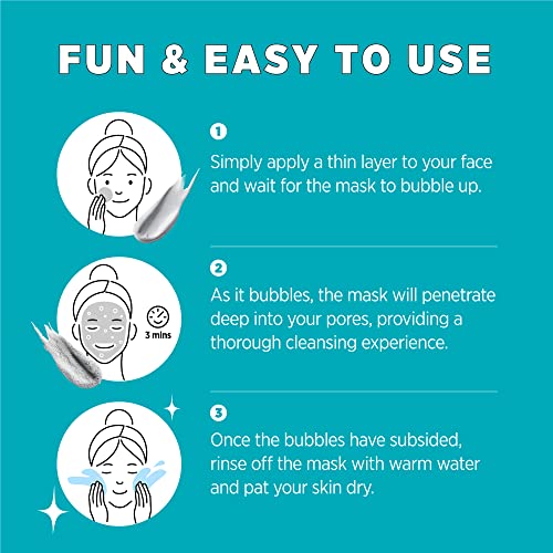 Soo Ae Soo'ae Charcoal Clay Bubble Mask - 5 Pcs Kaolin & Betonite Clay Carbonate Mud Detox & Brighten Skin Deep Cleanses Exfoliates Unclogs Pores Sooae Mud Pack Help Blackhead Remove Wash Off Korea