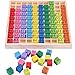 Jiahuade Holz Mathematik Spielzeug,Mathe Lernen Spielzeug,Holzrechenbrett 1x1,Holz Multiplikationstabelle,Rechenbrett Rechnen Lernen,Lernspielzeug Geschenk Kinder (A)