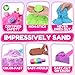 Billeeit Cake & Ice Cream Sensory Bin Sand Toy, Sand Kit Sensory Toys w/lid and 4 Color Moldable Sensory Play Sand 2.2lbs, Molds, Tools Set 43pcs Total for Toddlers, Fun Easter Gifts for Kids 3+