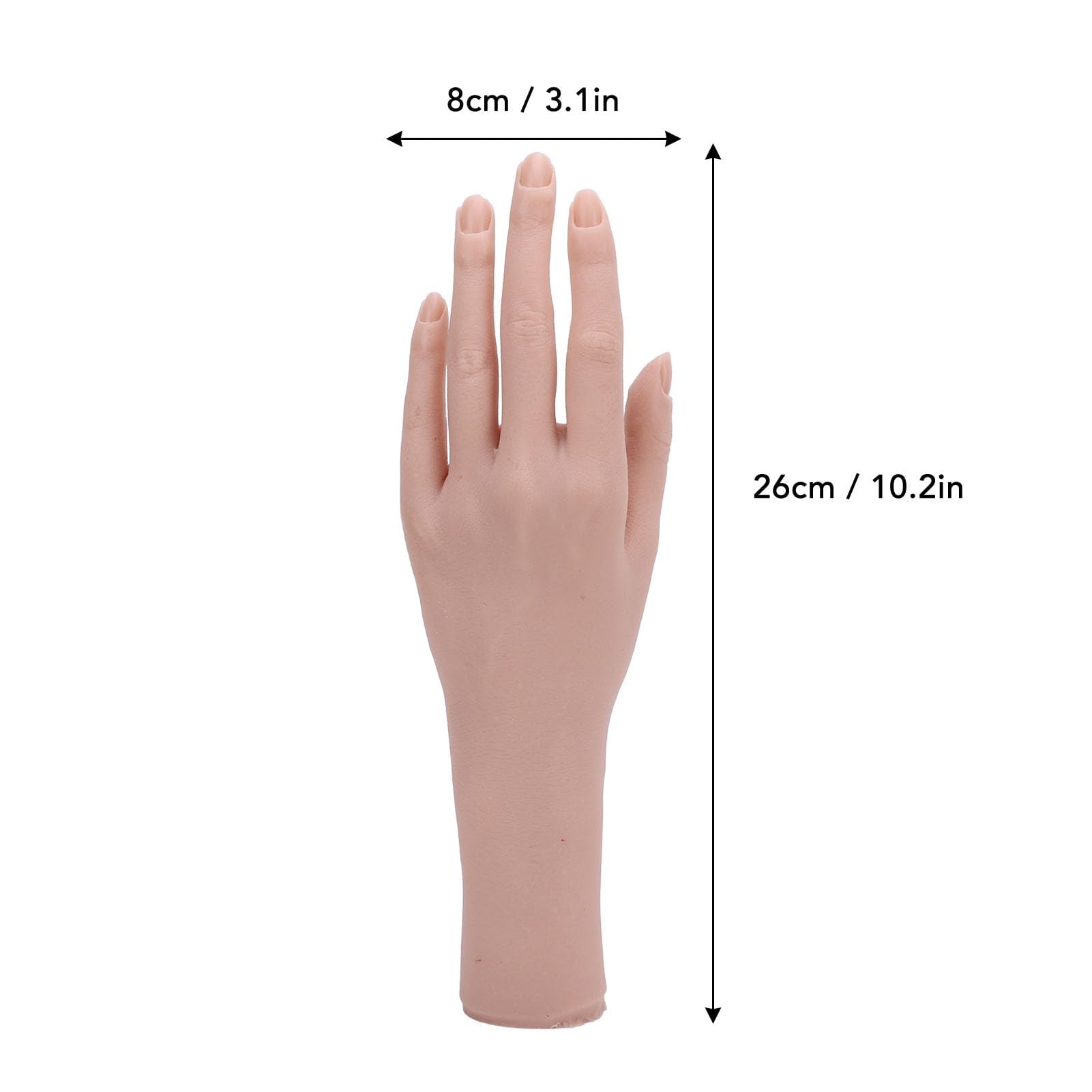 Mano Femminile Realistica in Silicone, Mano Finta per la Pratica di Addestramento del Tatuaggio sull'esposizione di Gioielli, Mano Modello Femminile a Grandezza Naturale per