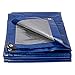 Price comparison product image Brackit Heavy Duty PE Blue Tarpaulin; 1.5m x 6m / 4.9ft x 19.7ft; Thick Woven 140GSM Waterproof Double-Sided Fabric - Supreme Versatility for Covering, Protecting or Concealing