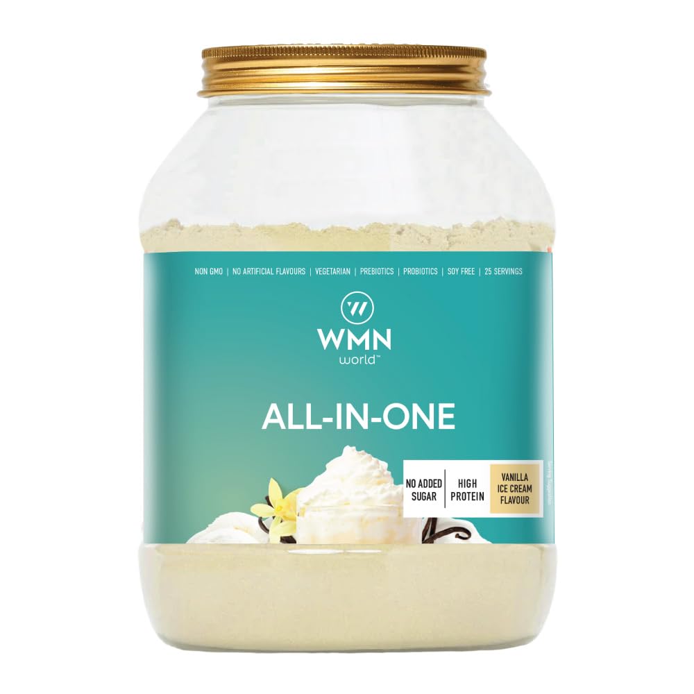 WMN World All-in-One Meal Replacement Weight-loss with vitamins & prebiotics (1 Kg, Vanilla Ice Cream)