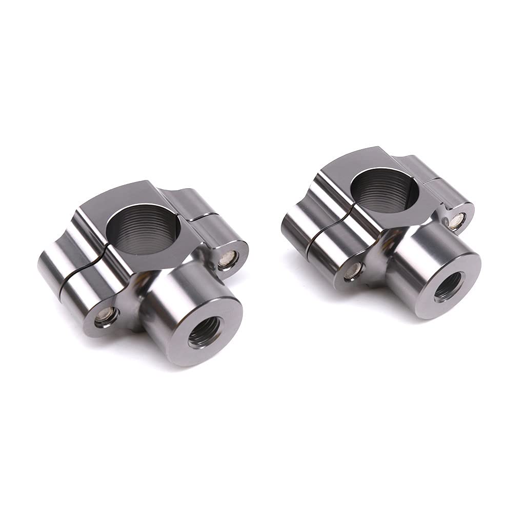 Rehausseurs Guidon Moto,Pontet Guidon Trou de vis en aluminium de moto universelle 22mm 0.866 pouces de guidon RISERS de la poignée de graisse Pince de fixation de la barre de barre pour la course et