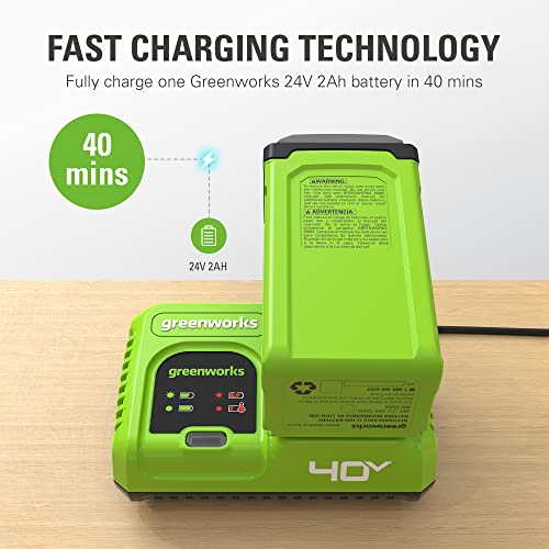 Image of Greenworks 40V 5A Rapid Charger,for All Greenworks 40V Battery