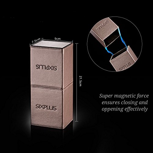 SIXPLUS 15Pcs Coffee Makeup Brush Set with Makeup Holder (Coffee)