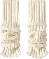 Beinwärmer Damen Winter Weiß – Strick Beinwärmer Lang Warm für Mädchen Frauen – Dehnbare Damenstrümpfe für kalte Tage, vielseitig für Outdoor, Tanz & Alltag, weich & bequem
