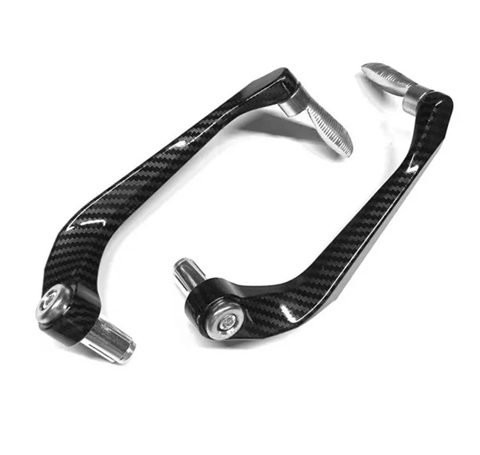 Hydbcnp Silver Motorcycle Handguards Motorcycle Handlebar Brake Clutch Lever Hand Guard Protector Modification Accessories Handguard Motorcycle Handlebar Protector(Silver)